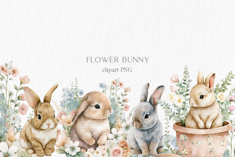 flower-bunny-watercolor-clipart