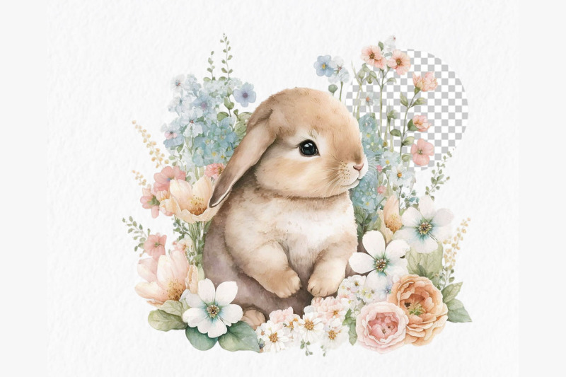 flower-bunny-watercolor-clipart