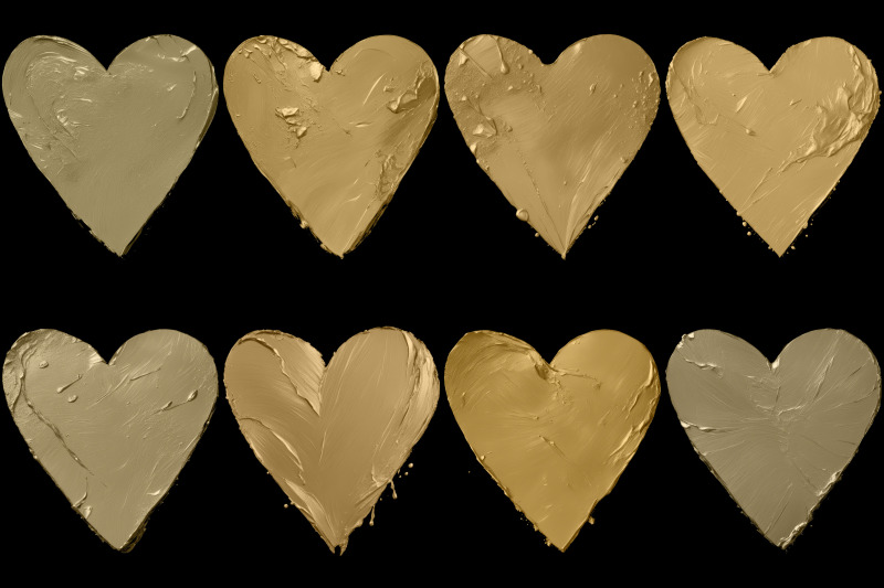 messily-painted-gold-hearts