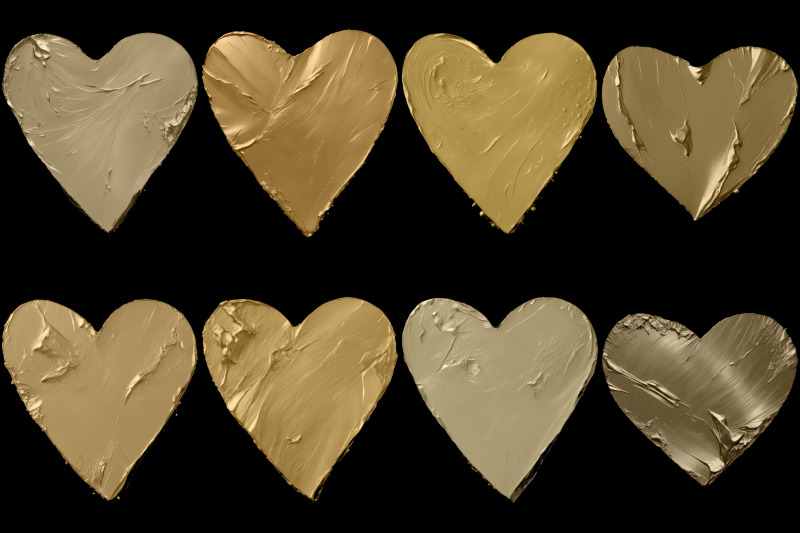 messily-painted-gold-hearts