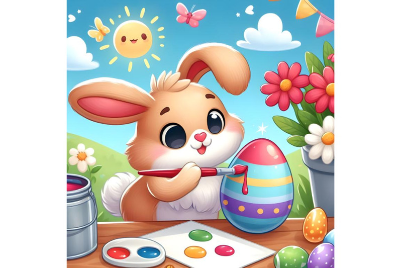 easter-bunny-painting-an-egg