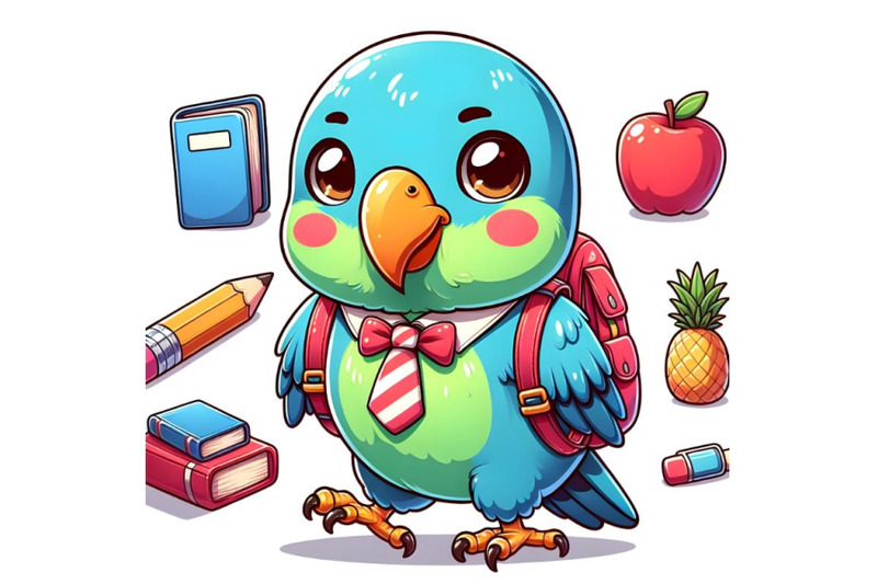 cute-school-parrot-walking