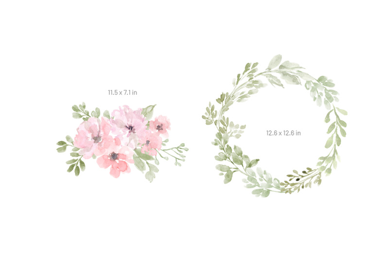 watercolor-dusty-green-pink-flowers