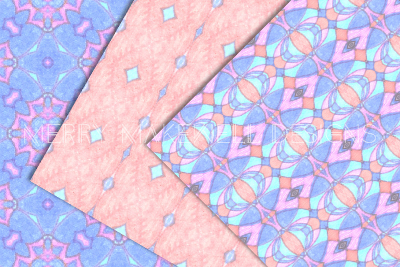 pastel-kaleidoscope-seamless-digital-paper-set