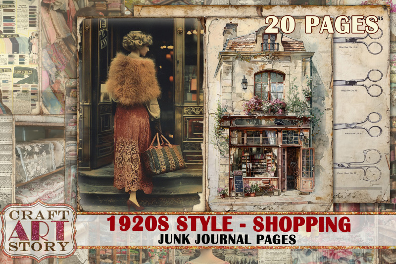 vintage-fashion-junk-journal-kit-1920s-style-sewing-shopping