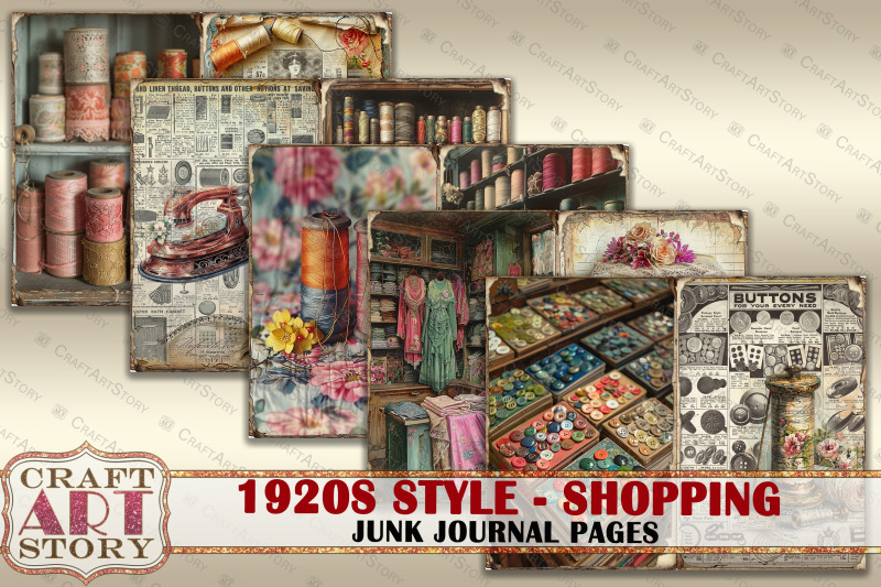 vintage-fashion-junk-journal-kit-1920s-style-sewing-shopping