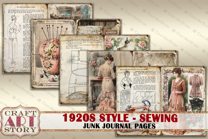 vintage-fashion-junk-journal-kit-1920s-style-sewing