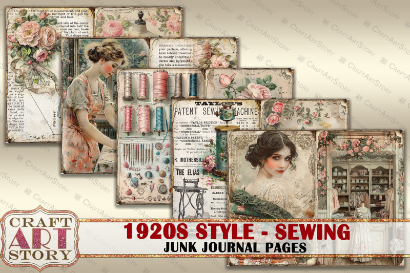 vintage-fashion-junk-journal-kit-1920s-style-sewing