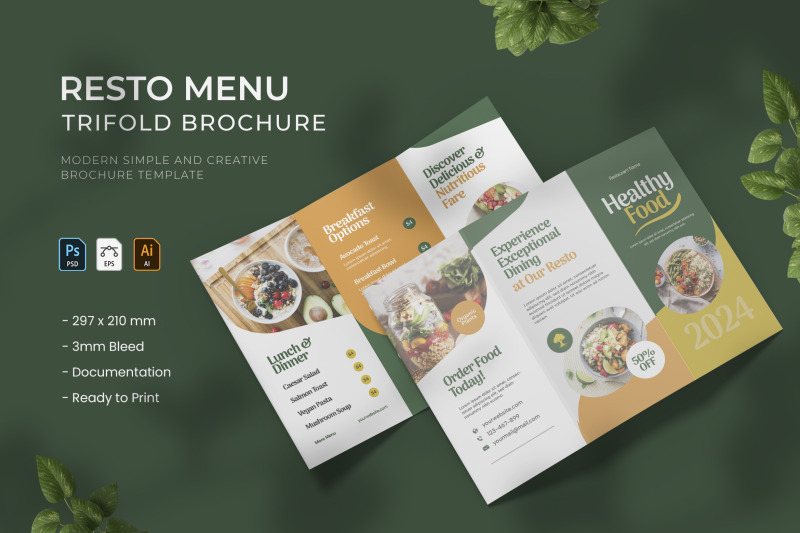 resto-menu-trifold-brochure