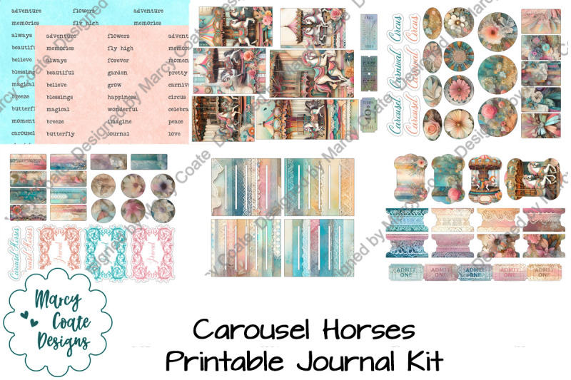carousel-horses-journal-ephemera
