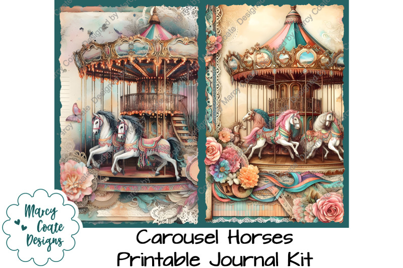 carousel-horses-journal-pages