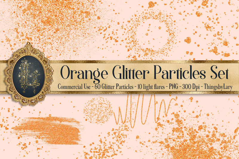 70-orange-glitter-particles-set-png-overlay-images