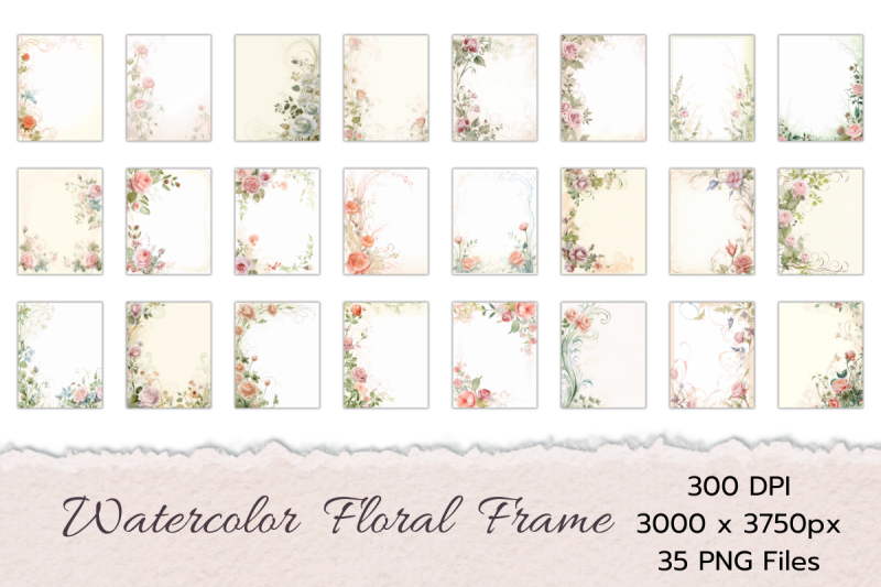 watercolor-floral-frames-collection