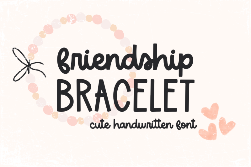 friendship-bracelet-cute-handwritten-font