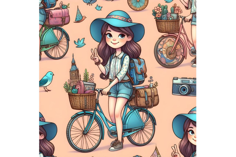 seamless-pattern-with-three-hand-drawn-beautiful-cute-travel-girl