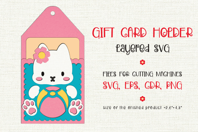 cute-cat-birthday-gift-card-holder-paper-craft-template