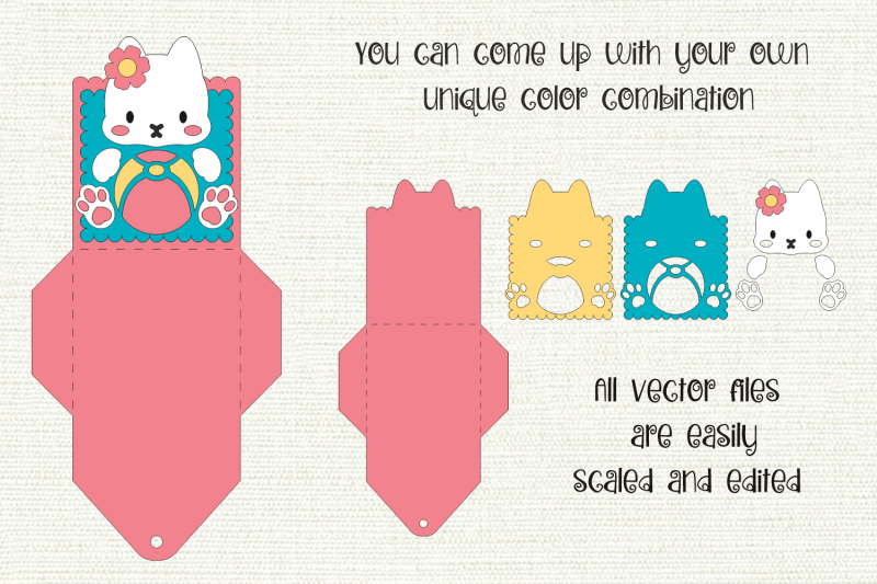 cute-cat-birthday-gift-card-holder-paper-craft-template