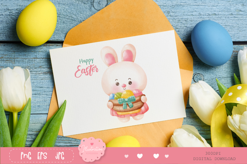 easter-watercolor-cute-bunny-kawaii-clipart-farm-animal-pet