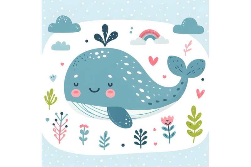 childish-print-with-cute-lovely-baby-whale