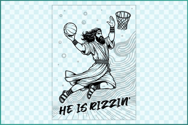 funny-he-is-risen-easter-basketball-png-sublimation-design