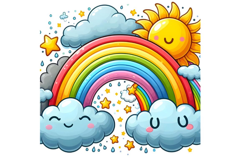 rainbow-with-clouds-and-sun