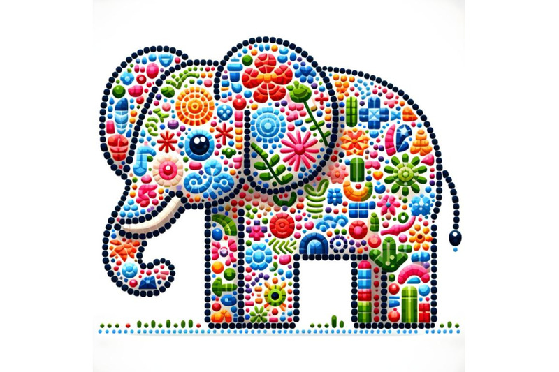 cartoon-mosaic-elephant