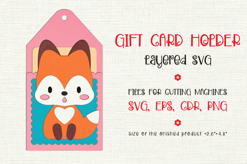 cute-fox-birthday-gift-card-holder-paper-craft-template