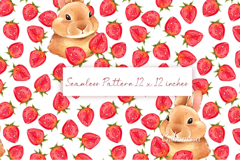 bunny-strawberry-seamless-pattern-rabbit-digital-paper