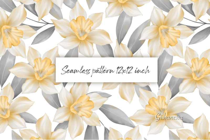 yellow-daffodils-flowers-seamless-floral-pattern