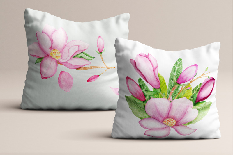 magnolia-arrangements-watercolor-set-clipart
