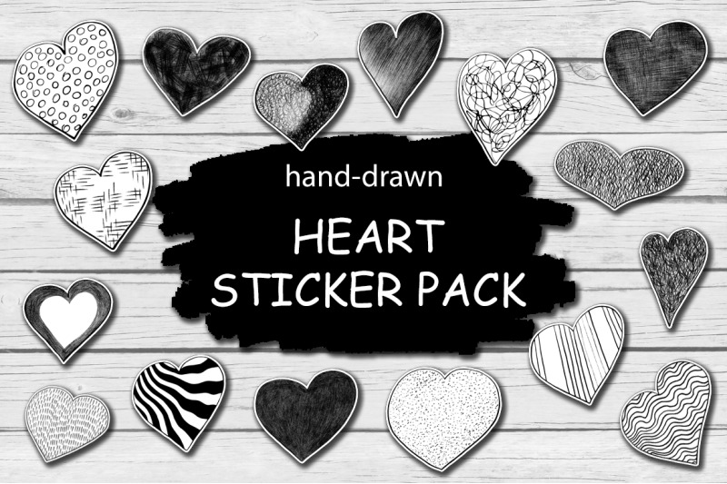 black-hearts-sticker-pack