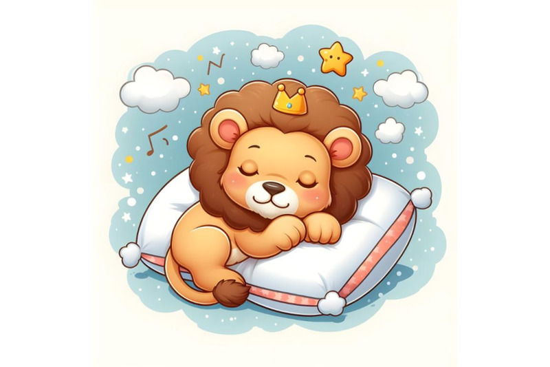 baby-lion-animal-sleeping-on-pillow