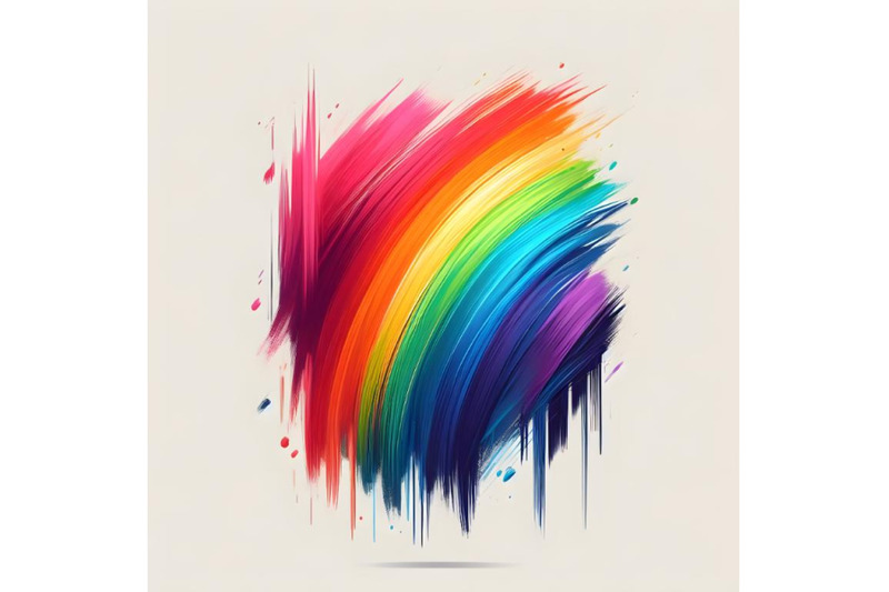 a-rainbow-color-brush-stroke