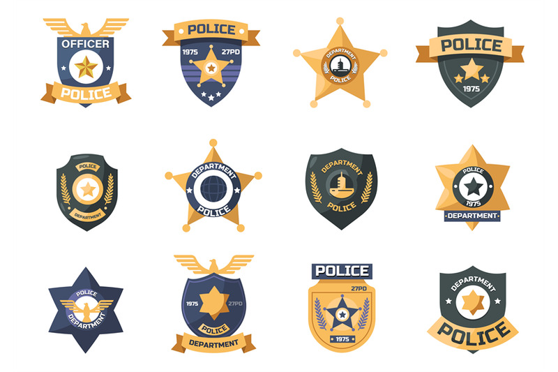 police-badge-policeman-officer-sheriff-emblems-with-star-and-shield