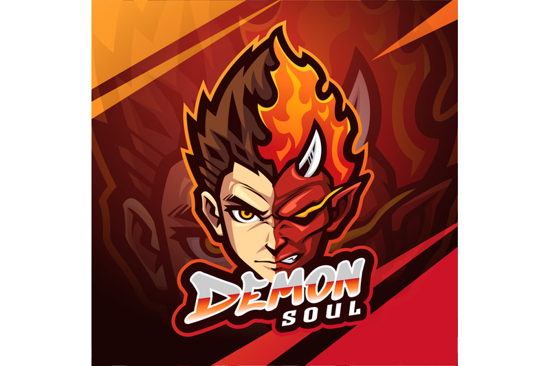 demon-soul-face-esport-mascot-logo-design