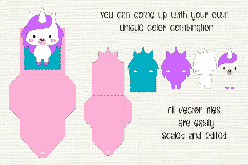 cute-unicorn-birthday-gift-card-holder-paper-craft-template