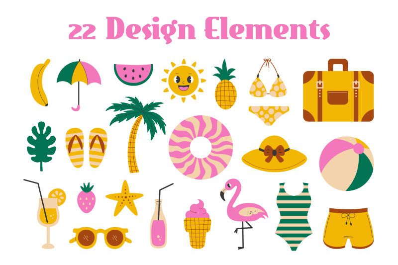 summer-vacation-design-elements-png-clipart
