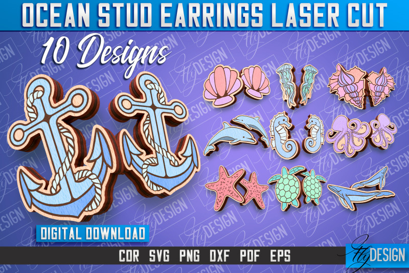 ocean-stud-earrings-laser-cut-accessories-laser-cut-design-cnc-fil