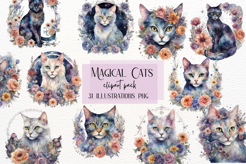 watercolor-magical-cat-celestial-cat
