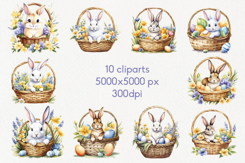 a-set-with-cute-rabbits-in-a-basket