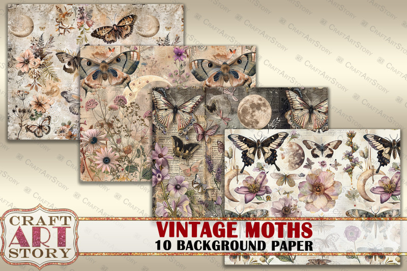 vintage-background-paper-forest-moths-printable-10-pages