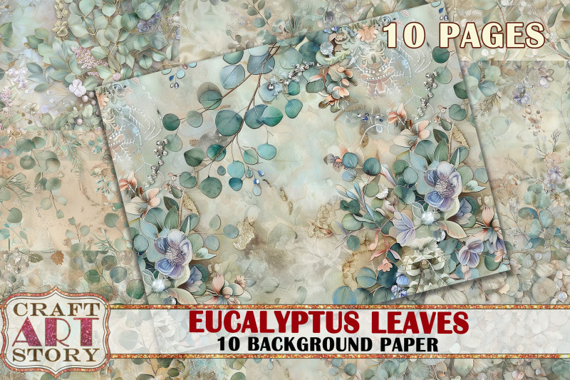 vintage-background-paper-eucalyptus-leaves-10-pages