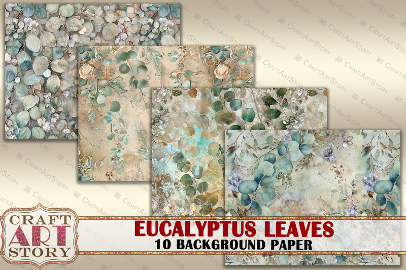 vintage-background-paper-eucalyptus-leaves-10-pages