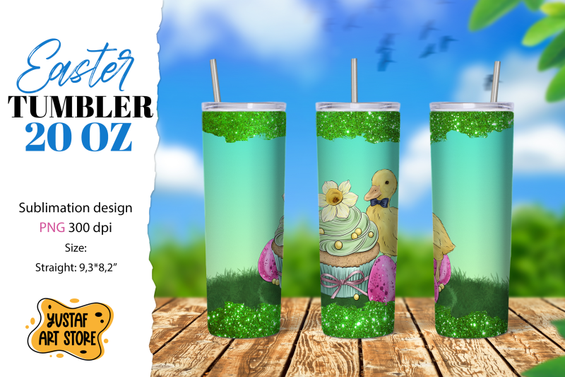 easter-tumbler-sublimation-cute-easter-duck-tumbler-wrap