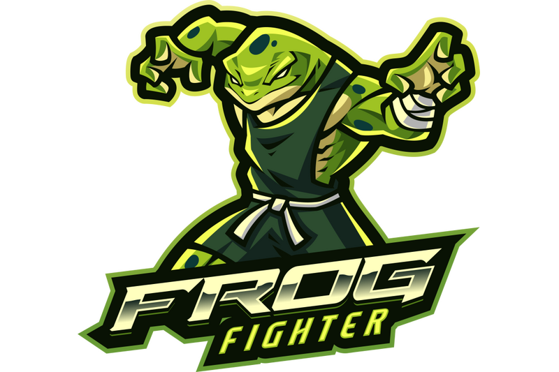 frog-fighter-esport-mascot-logo-design
