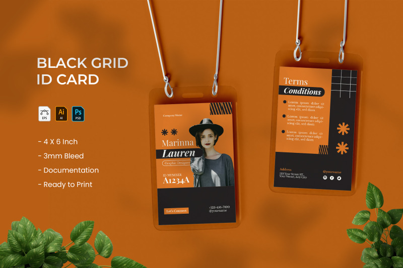 black-grid-id-card