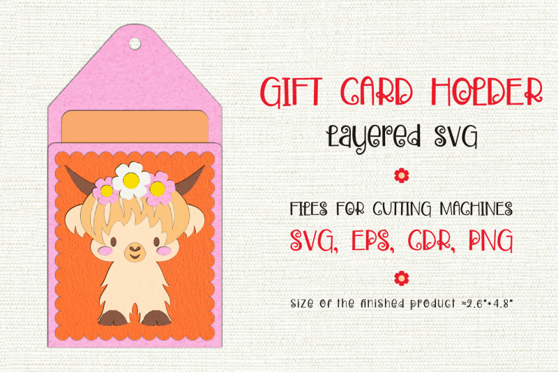 highland-cattle-birthday-gift-card-holder-paper-craft-template