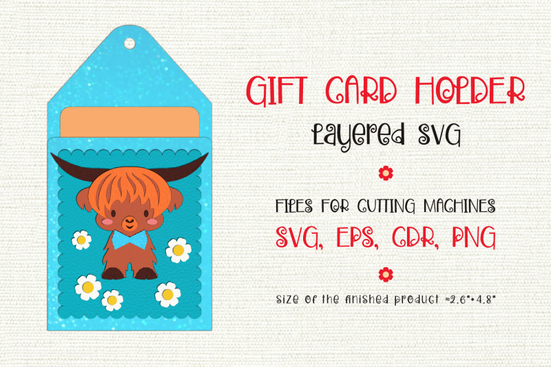 highland-cow-birthday-gift-card-holder-paper-craft-template