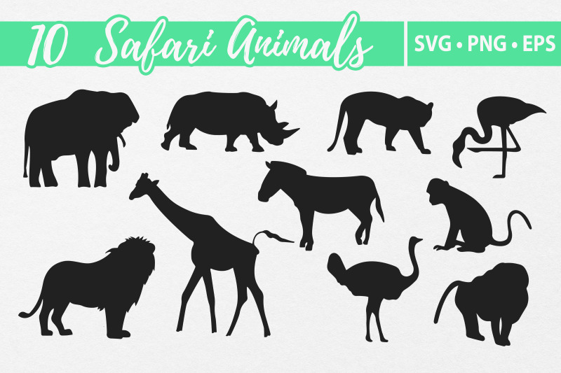 10-safari-animals-svg-shapes-vector-illustration-cut-files-elephant