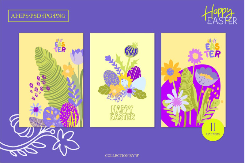 happy-easter-editable-poster-set